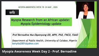 Day 2 (Part b) - Myopia Awareness Week Webinar Series 