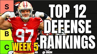 Top 12 Fantasy Football Defense Rankings For Week 5