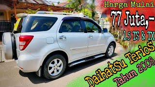 Harga Daihatsu Terios Tahun 2007-2013 Generasi Pertama & Spesifikasi Mobil Bekas Terbaru