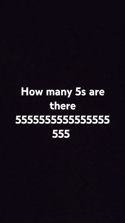 how-many-5s-are-there-youtube