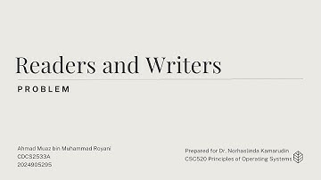 CSC520 READERS AND WRITERS PROBLEM - AHMAD MUAZ