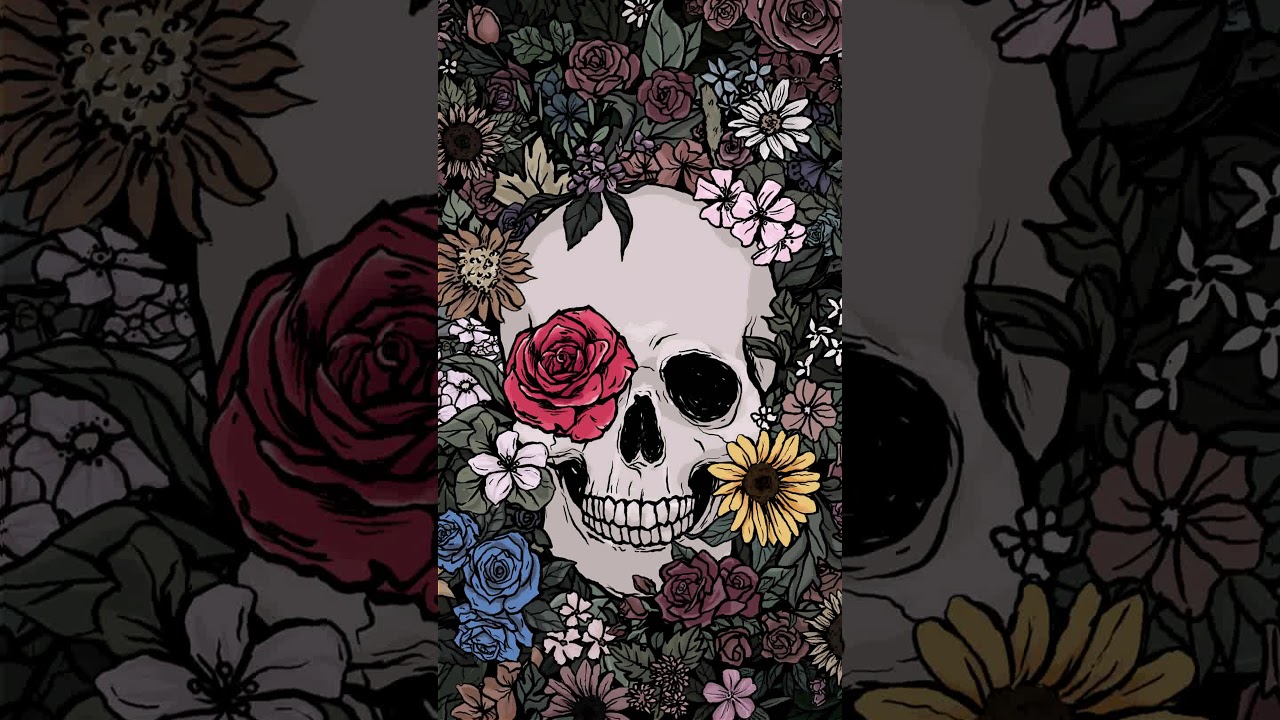 Skull Of Flower Garden Moh Animated Wallpaper Skull Of Flower Garden Moh Animated Wallpaper