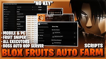 Blox Fruits Script *NO KEY* – Fruit Sniper, Auto Boss, Spawn Fruit, Fruit Rain, Max Level & More! 🔥🗡