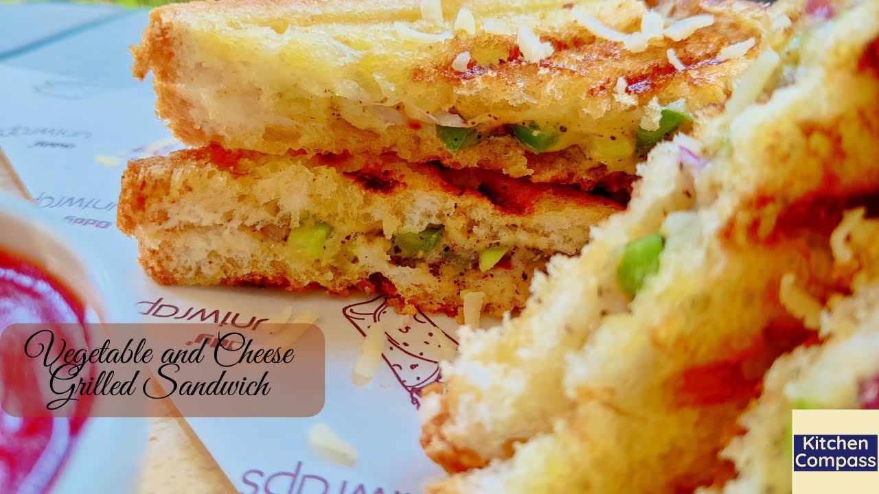 Grilled Sandwich Recipe Vegetable and Cheese Sandwich Easy Bread
