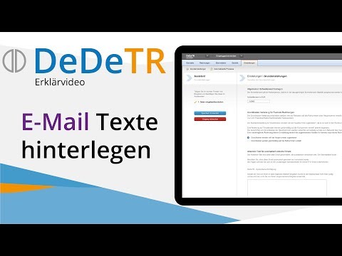 DeDeTR - So hinterlegen Sie E-Mail-Texte