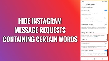 How To Hide Instagram Message Requests Containing Certain Words