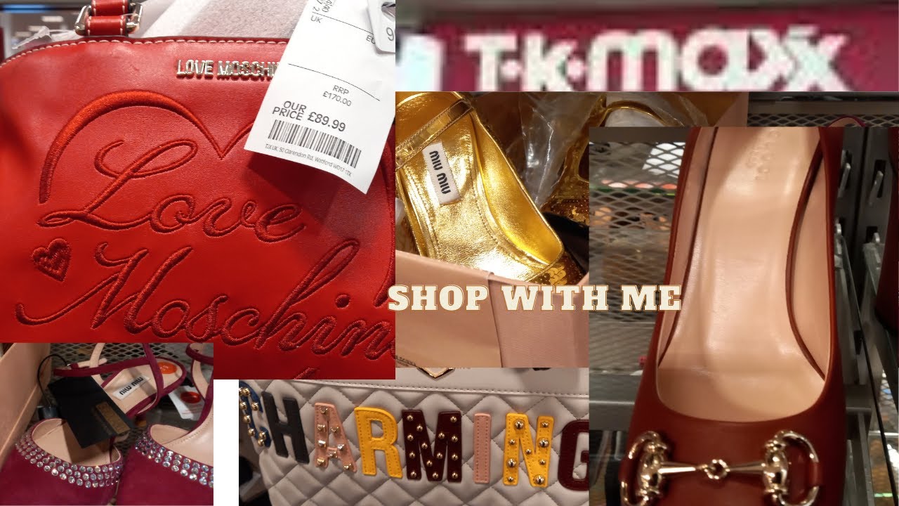 T.K. Maxx Sale/ Designer handbags & shoes:*Gucci, Prada, Muimui,  Moschino*/Shop with me 