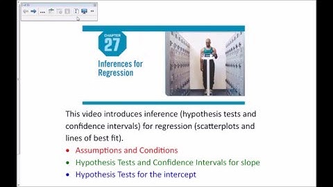 Ch 27 Inferences for Regression