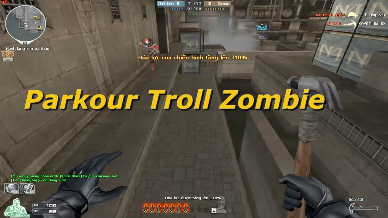 Bình Luận Cf : Parkour Troll Zombie - Tiến Xinh Trai Zombie V4 - Youtube