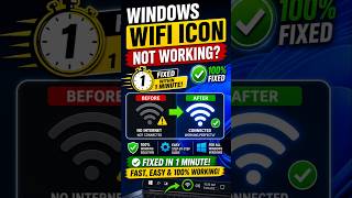 How to Fix Missing WiFi Icon on Windows⚡⚡⚡.#technology #tech #shortvideo #shortsfeed #short