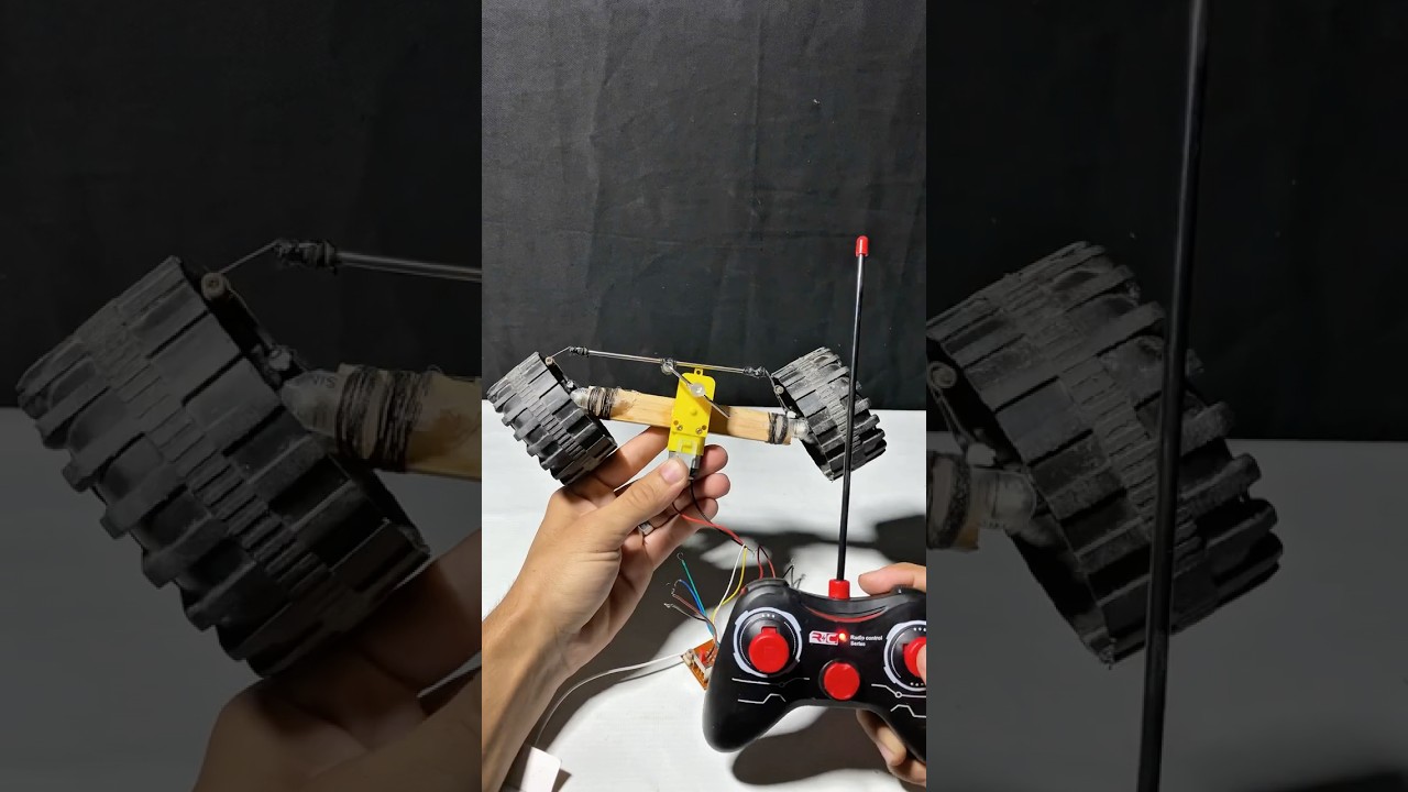 DIY RC Car 🚗 🔥 Wheel System | Homemade Remote Control Vehicle Project | Easy Science Experiment