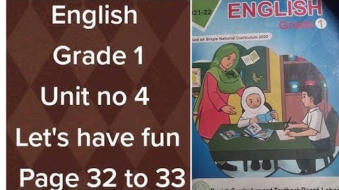 English Grade 1 Unit no 4 Let