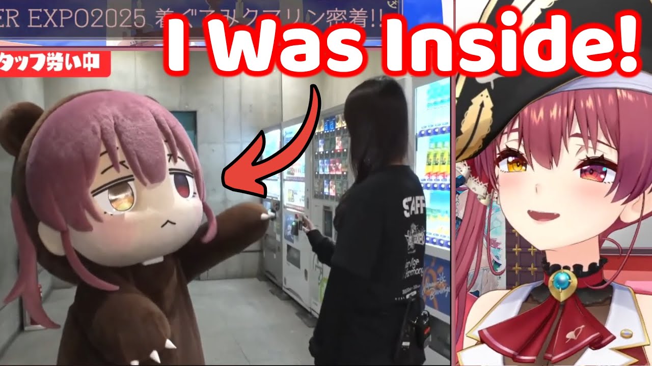 Marine Was inside KuMarine Mascot Suit at Hololive Expo Backstage Area!