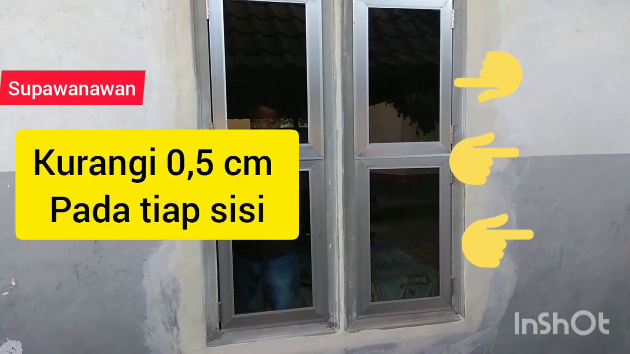 tutorial Cara membuat  jendela  aluminium  2 daun  pada satu 