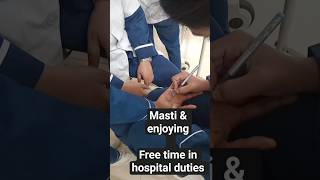 Masti &amp;enjoying free time in hospital duties ✨️😀#shortsviral #mbbs