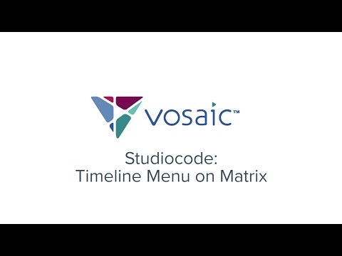 Studiocode Tutorials | 7.4 Matrix - Timeline Menu on Matrix