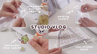 [Studio VLOG] Halloween Shop Update | Packing Orders | Silhouette Kiss Cut Setting | Malaysia screenshot 5