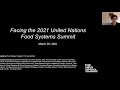 Facing the 2021 UN Food Systems Summit