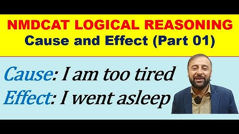 CAUSE AND EFFECT - Part 01 | Logical Reasoning | NMDCAT| in URDU/HINDI