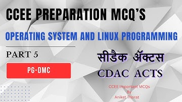 CDAC | PG-DMC | CCEE Preparation MCQ