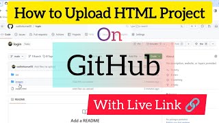 How to upload files/folders/projects on github with live link | Upload Project folder on github by Coding with Sudhir 196 views 2 months ago 5 minutes, 55 seconds