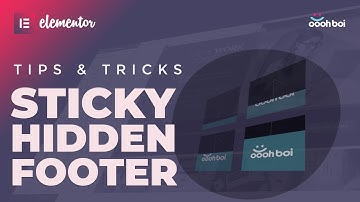 Sticky Hidden Footer in Elementor (PRO) - reveal page footer as you scroll