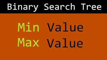 26- البحث عن Min, Max Value in Binary Search Tree
