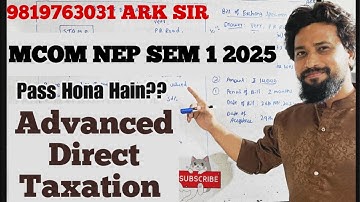 Income House Property DEDUCTIONS  DIRECT TAX tybcom sem5 Mcom CA University Solution 2024 ark sir