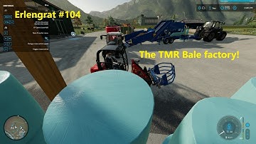 Haybale pickup! How to: Make TMR bales! | ERLENGRAT #104 | Alpine Dairy Farm | Farming Simulator 22