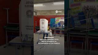 Nikolas Ferreira vota neste domingo (4) acompanhado da família | #sbtnews