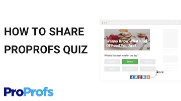 How to Share Your ProProfs Quiz | Overview