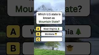 Which U.S state is known as Mountain State? #shorts #usa #quiz