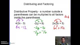 Distributing and Factoring