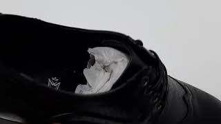 Black Scott Leather Men Derby Shoe.