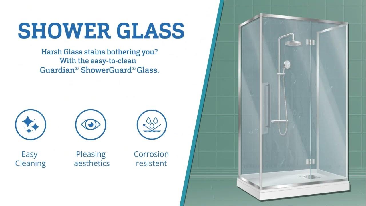 Guardian® ShowerGuard® glass is a long lasting beauty requiring minimal