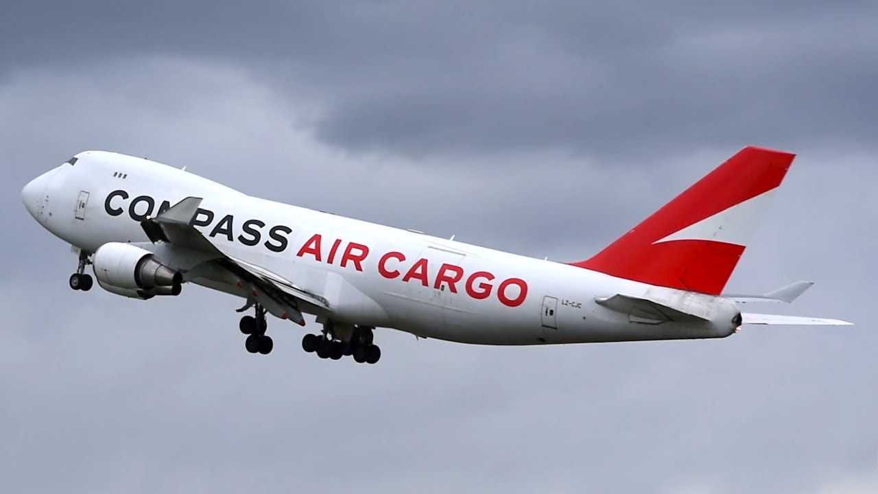 Early Takeoff - Rare Compass Air 747 Cargo Jet Departure at Amsterdam Schiphol