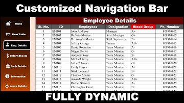 How to make a custom navigation menu in Excel