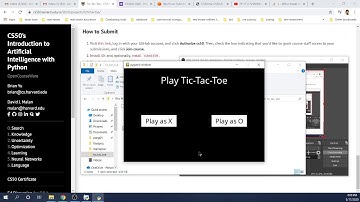 CS50 AI Week 0 - Tic Tac Toe (Adversarial Search Algorithm, Minimax)