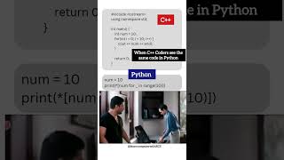 C++ Coding Vs Python Coding #memes #coding #funny @LearnComputerWithRCS
