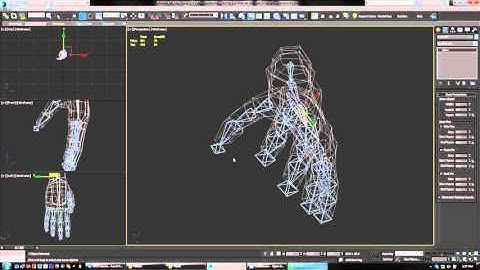 3DS max arm animation 02 bone rig