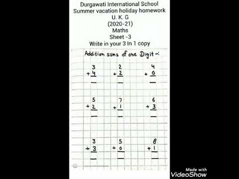 class u k g summer holiday homework youtube