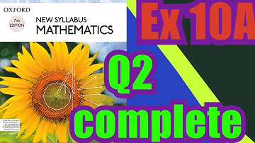 Oxford Math | Book 1 | 7th Edition |  Ex 10A | Q2 complete| Math Knowledge Skills |