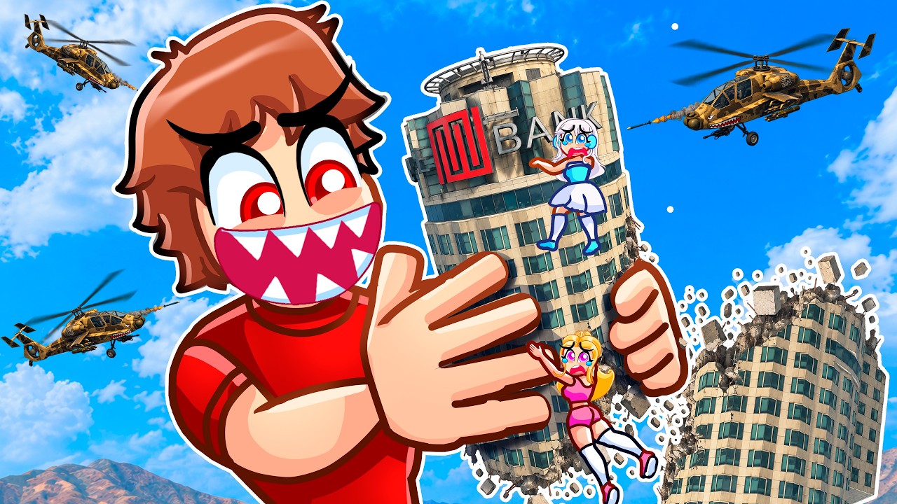 Playing As A MEGA GIANT In GTA 5... (Rampage)