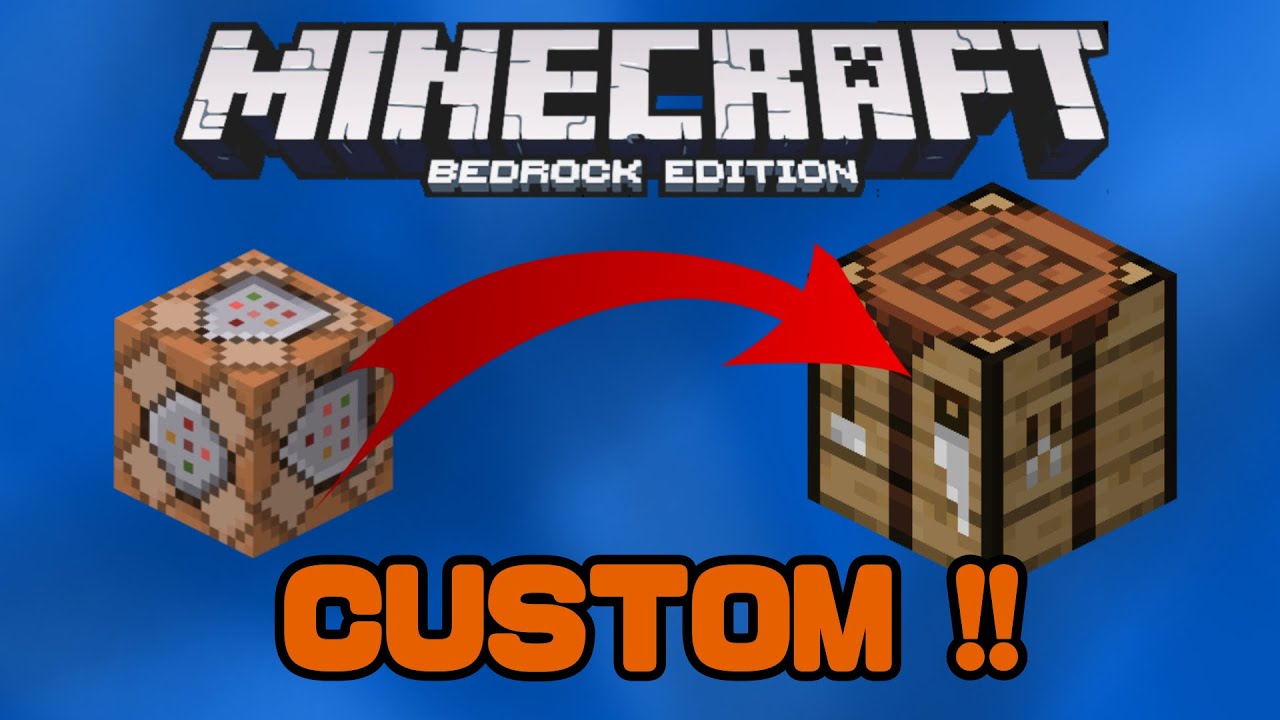 Table de craft CUSTOM qui fonctionne PARTOUT! [FR] (Minecraft Bedrock ...