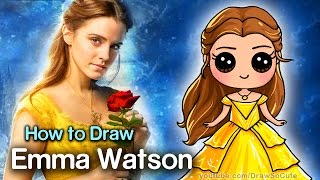How to Draw Belle  Beauty and the Beast  Emma Watson