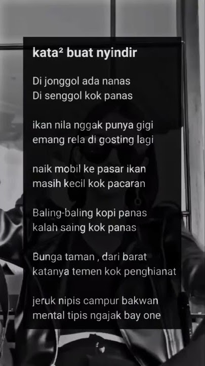 Pantun buat nyindir temen/musuh