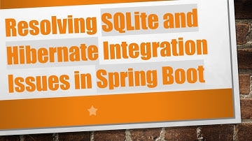 Resolving SQLite and Hibernate Integration Issues in Spring Boot