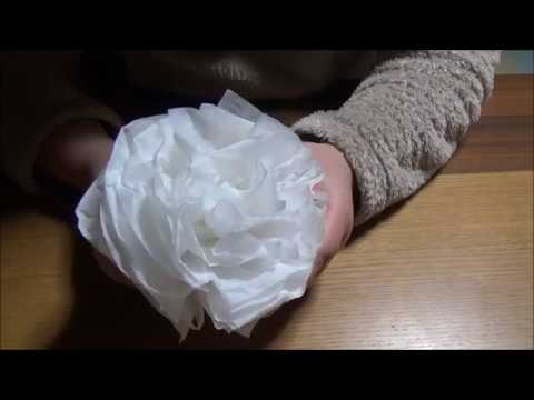 簡単 ティッシュペーパーでお花を作ろうpart1 Paper Flower Youtube