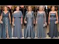 The Most Flattering Frosted Slate Mother Of The Bride Gowns: Silver Slate Wedding Attire For Moms