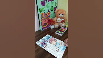 A Girl In Flower Farm Easy Drawing Using Oil Pastels Oilpasteldrawing Art Easydrawing Tutorial 